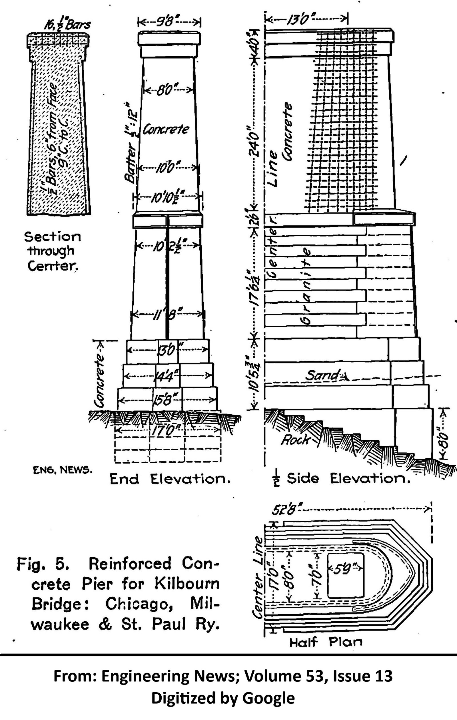 Detail of pier construction